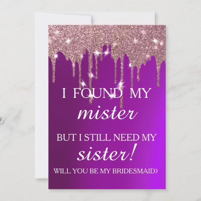 Junggesellinnenabschiede? Rose Gold Dripping Invi Einladung (Vorderseite)