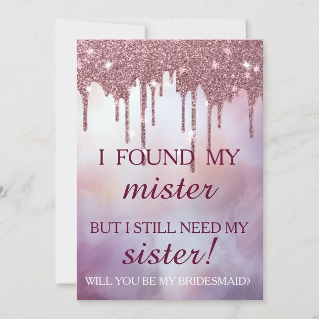 Junggesellinnenabschiede? Rose Gold Dripping Invi Einladung (Vorderseite)