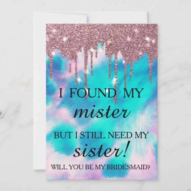 Junggesellinnenabschiede? Rose Gold Dripping Invi Einladung (Vorderseite)