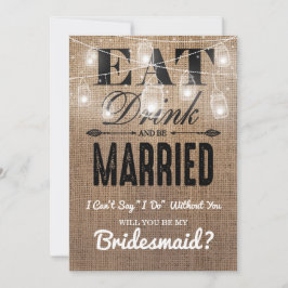 Junggesellinnenabschiede? | Rustikale Bridesmaid Einladung