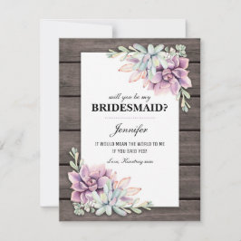 Junggesellinnenabschiede? | Rustikale Sukkulturen Einladung