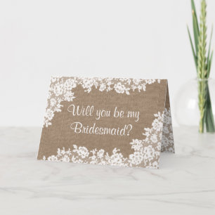 Junggesellinnenabschiede? Rustikales Burlap & Lace Einladung