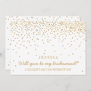 Junggesellinnenabschiede? Vintag Gold Confetti Einladung