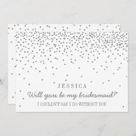 Junggesellinnenabschiede? Vintag Silver Confetti Einladung