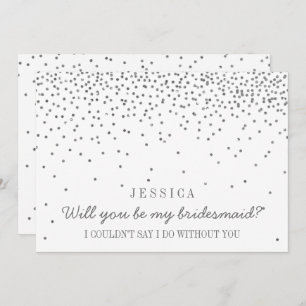 Junggesellinnenabschiede? Vintag Silver Confetti Einladung