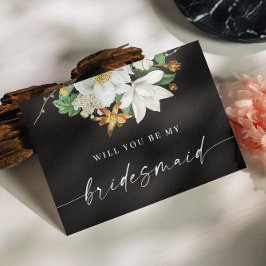 Junggesellinnenabschiede. Vintage Kamelie Postkarte