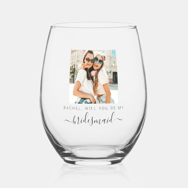 Junggesellinnenabschiede? Vorschlag der Hochzeitsg Weinglas Ohne Stiel (Vorderseite)