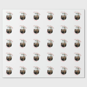 Junggesellinnenparty Foto Name Datum einfache Krei Geschenkpapier
