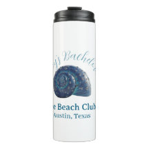 Junggesellinnenparty Strandclub blaue Meeresmusche