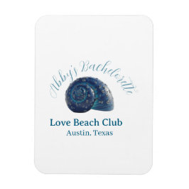 Junggesellinnenparty Strandclub blauer Meeresschal Magnet