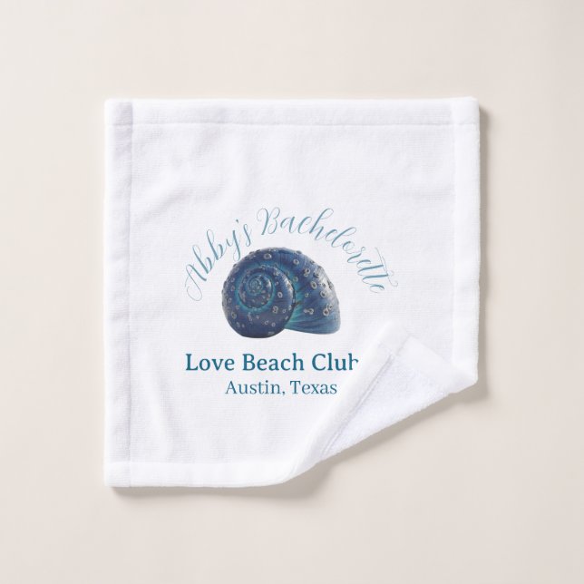 Junggesellinnenparty Strandclub blauer Meeresschal Waschlappen (Waschlappen)