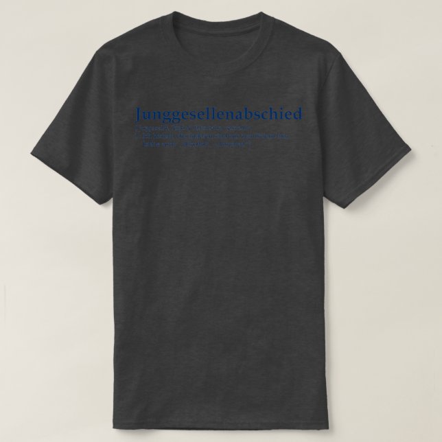 Junggesselnabschied T-Shirt (Design vorne)