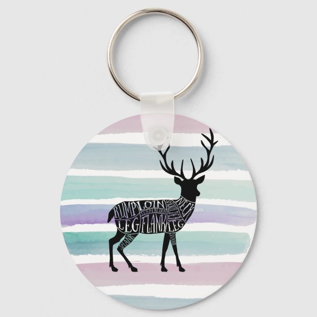 Junghirsche Schlüsselanhänger (Vorderseite)