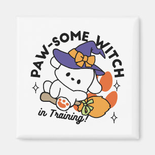 Junghunde im Training - Niedlicher Halloween-Hund Magnet