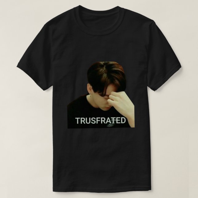 Jungkook ist so TRUSFRATED!! Aufkleber T-Shirt (Design vorne)