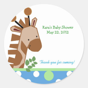 Jungle Adventure Blue Round Custom Gevor Sticker