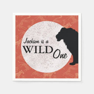 Jungle African Safari Lion Wild One Serviette