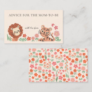 Jungle Animal Lion Tiger Baby Showcard Begleitkarte