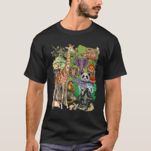 Jungle Animal Wildlife Safari Zoo Themenwald Wil T-Shirt