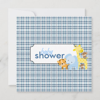 Jungle Animals Baby Boy Shower Einladungen