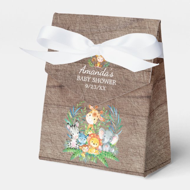 Jungle Animals Baby Showbox Geschenkschachtel (Vorderseite)