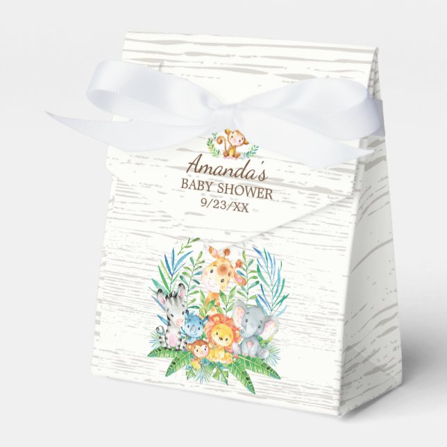 Jungle Animals Baby Showbox Geschenkschachtel (Vorderseite)