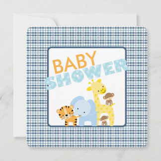 Jungle Animals Baby Shower Einladungen