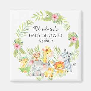 Jungle Animals Baby Shower Fevor Magnet