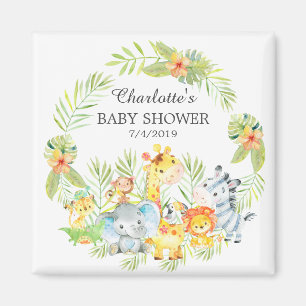 Jungle Animals Baby Shower Fevor Magnet