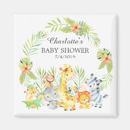 Jungle Animals Baby Shower Fevor Magnet