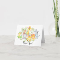 Jungle Animals Babydusche Vielen Dank