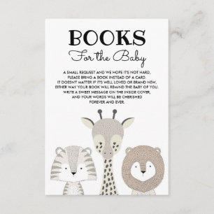 Jungle Animals Books for Baby Modern Safari Begleitkarte