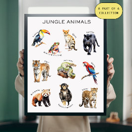 Jungle Animals Educational Poster