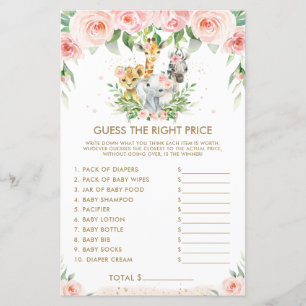 Jungle Animals Floral Ratet das richtige Preisspie