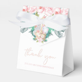 Jungle Animals Girl Birthday Vielen Dank Geschenkschachtel