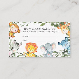 Jungle Animals Kinderdusche schätzt wie viele Kana Begleitkarte