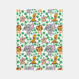 Jungle Animals Niedlich Safari Wilder Cartoon Must Fleecedecke