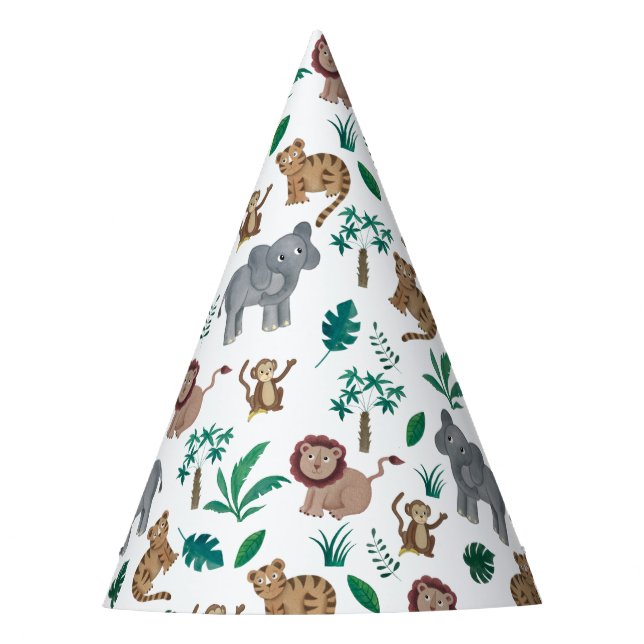 Jungle Animals Party Hat Partyhütchen (Vorderseite)