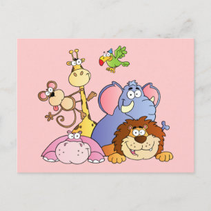 Jungle Animals Postkarte