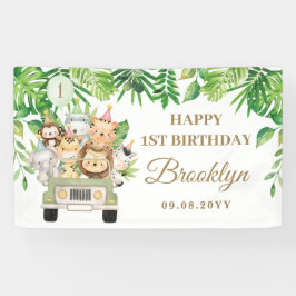 Jungle Animals Safari Auto Adventure Party Hinterg Banner