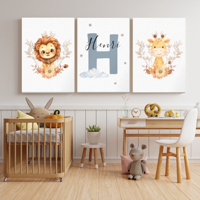 Jungle Animals Safari Baby Animals Nursery Bilderwand Sets (Von Creator hochgeladen)