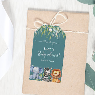 Jungle Animals Safari Baby Dusche Geschenkanhänger
