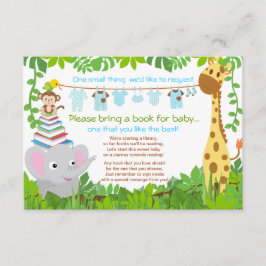 Jungle Animals Safari Baby Showbook Einladung