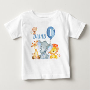 Jungle Animals Safari Niedlich Baby Boys Geburtsta Baby T-shirt