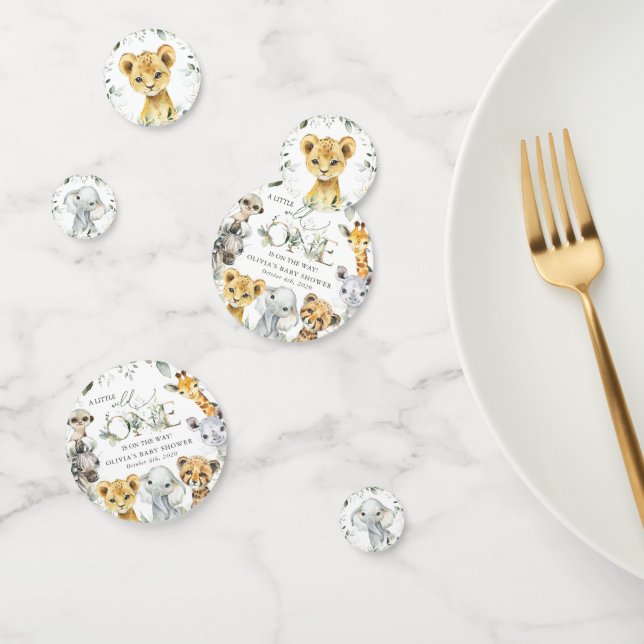 Jungle Animals, Safari, Wild One, Babydusche Konfetti (Gruppe)