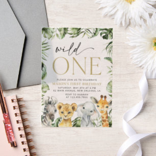 Jungle Animals, Safari, Wild One, erster Geburtsta