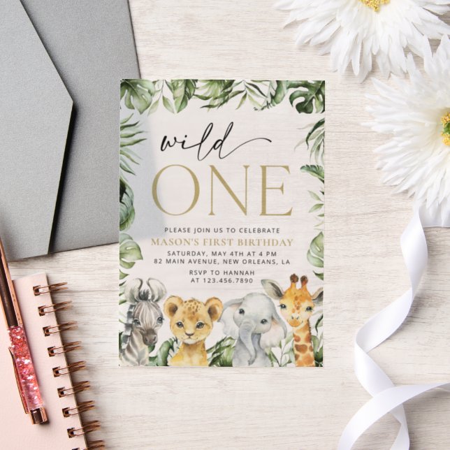 Jungle Animals, Safari, Wild One, erster Geburtsta (Hochzeit)