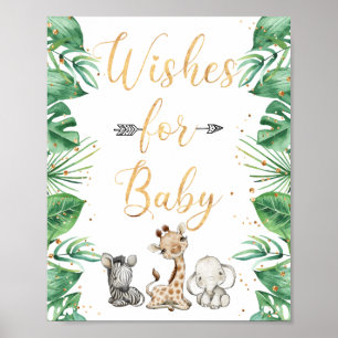 Jungle Animals Safari wünscht sich Baby Poster