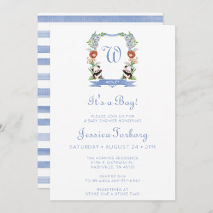 Jungle Animals Wappen Es ist eine Kinderdusche Einladung