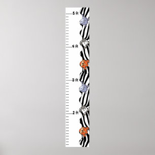 Jungle Animals Zoo Wachstumsdiagramm Poster